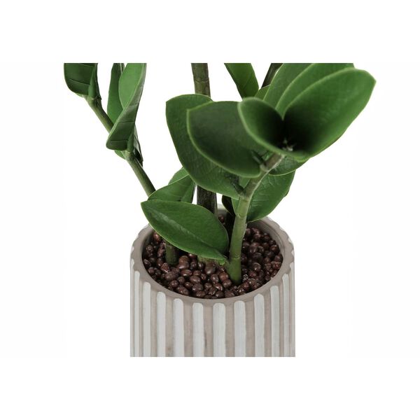 White Green 20-Inch ZZ Indoor Faux Fake Table Potted Artificial Plant, image 3